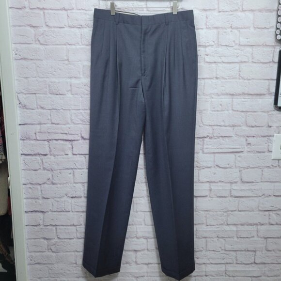 Givenchy Monsieur Wool Suit No Size Micro Houndstooth Jacket Pants Midnight Blue - Picture 2 of 9